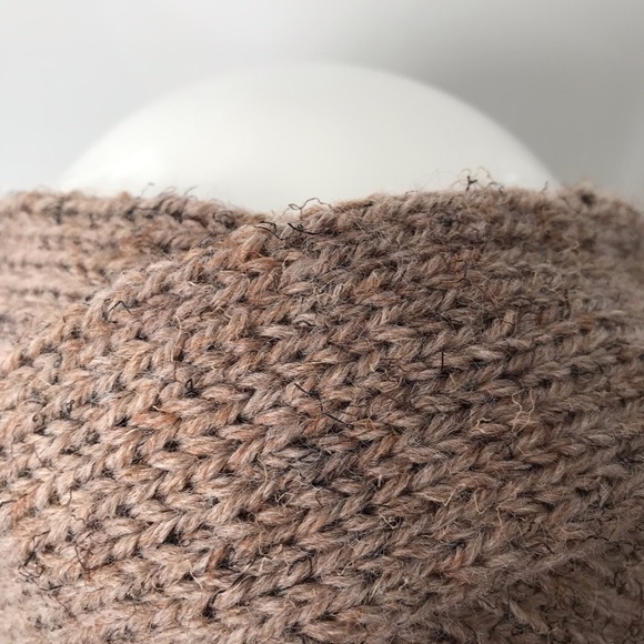 NEW Handmade Criss-Cross Headband, Wool Blend, Mushroom Brown - Picture 3 of 5